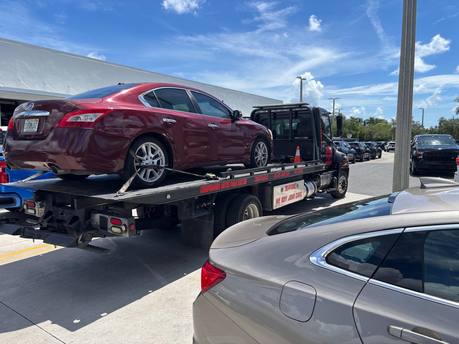 Vehicle transported by Bueno Towing Service